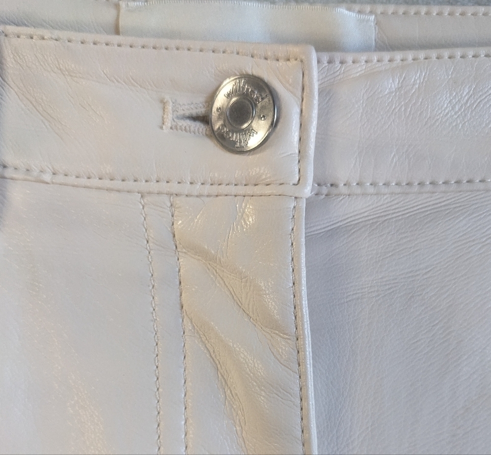 Wilfred The Melina Cream Vegan Leather Pants Size 4 Flaws - Picture 4 of 15